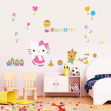 Crystal Kids Hello Kitty Children's Room Decoration Gift Wall Decor Self-Adhesive PVC Wall Sticker size 60x90 xl8027