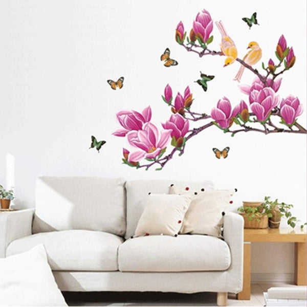 Magnolia Birds Butterfly Decals Wall Stickers Ay 1903