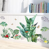 Greenery Leaves Wall Stickers Green Plants Wall Stickers Living Room Bedroom Office Wall Decoration size 60x90 nc023
