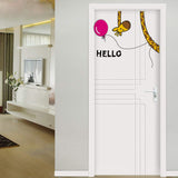 Artibetter Cartoon Giraffe Sticker Removable Wall Decals for Refrigerator Door Cupboard Bedroom size 30x60 xh3214