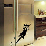 3D Wall Sticker Cat、Cute Cartoon Animals Wallpaper Sticker Decoration School  Living Room Window Bathroom Toilet Refrigerator Kitchen Corridor Waterproof Sticker Poster size 25×43cm nc1209