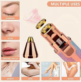 Women's 2-in-1 Travel Epilator Epilator Painless Eyebrow Epilator Electric Shaver Rechargeable Pocket USB With LED Light For Women Free Shipping From Spain