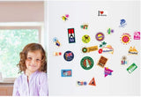 Backpack Suitcase World Travel Country City Decoration Wall Stickers size 50x70 mj7004