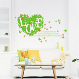 calcomanía decorativo para pared, diseño de corazón con texto en inglés "Love in my heart