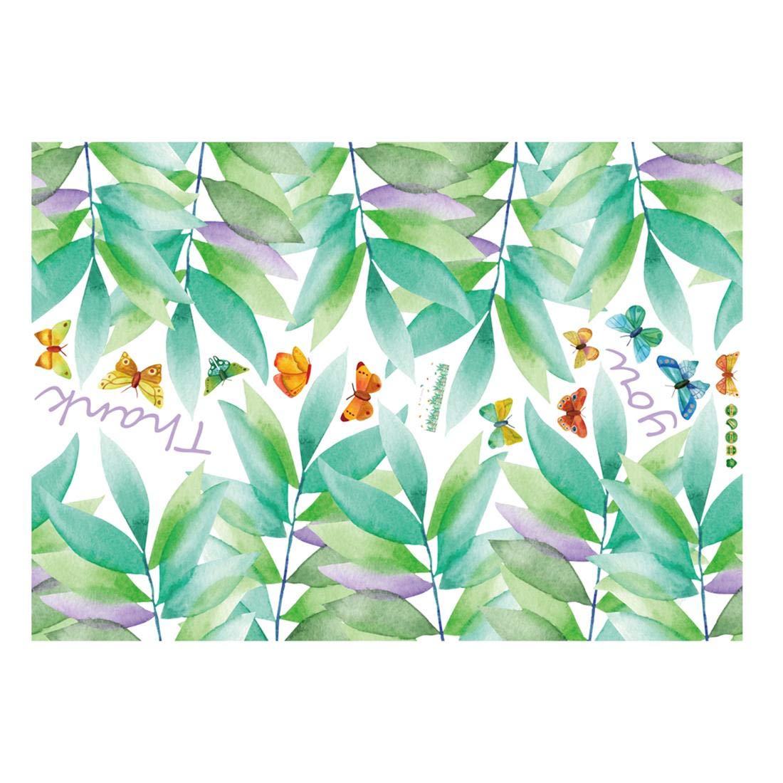 Wall Papers Green Leaves Baseboard Bathroom Kitchen Cupboard Decor Grass Plants Skirting Line Wall Stickers Decals size 50x70 sk7129