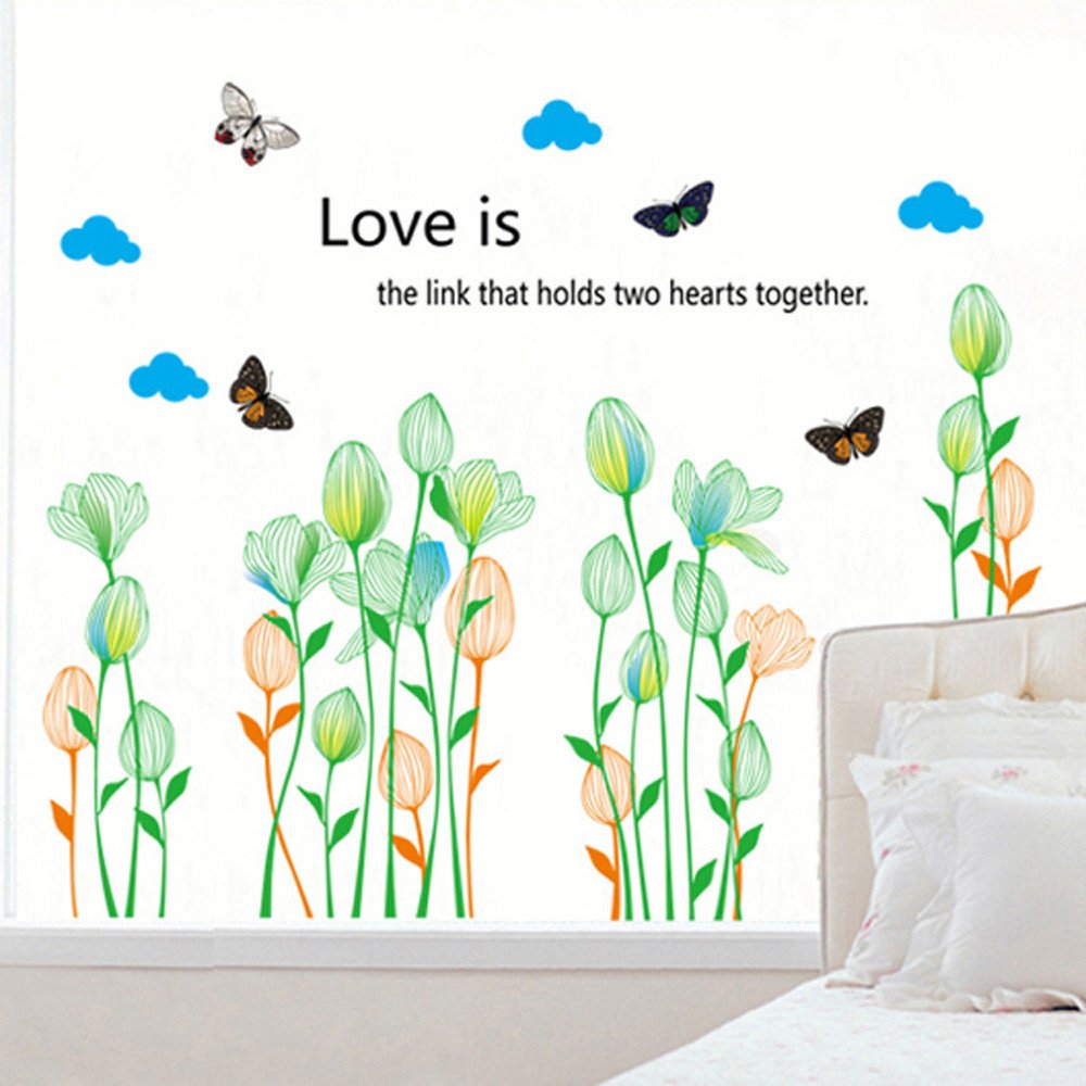 Fresh flowers wall and skirting balcony balcony removable decoration background room decor screw size 50x70 xy8141