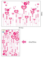 Love Pink Bird Wall Stickers AY9116 Aesthetic Children's Bedroom Wall Stickers