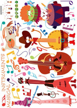2 Unidades Papel De Parede Adesivo De Parede Para Casa Decoração Musical Decalques De Móveis Cartaz De Música Cartazes De Música Adesivos De Música Pegajoso Quarto Infantil size 50x70 sk7120