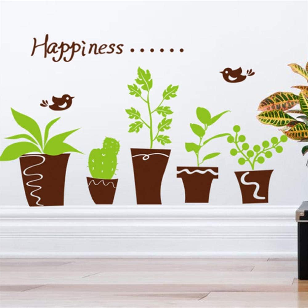 Green Plant Potted DIY Wall Stickers Baseboard Modern Art Murals Door and Window Decoration Decals size 50x70 xh5152c