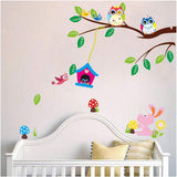 Sticker for Children Wall Sticker Funny Animals on a Bridge Wall Decoration Children's Room