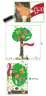 Sk9055 Squirrel Tree Wall Sticker