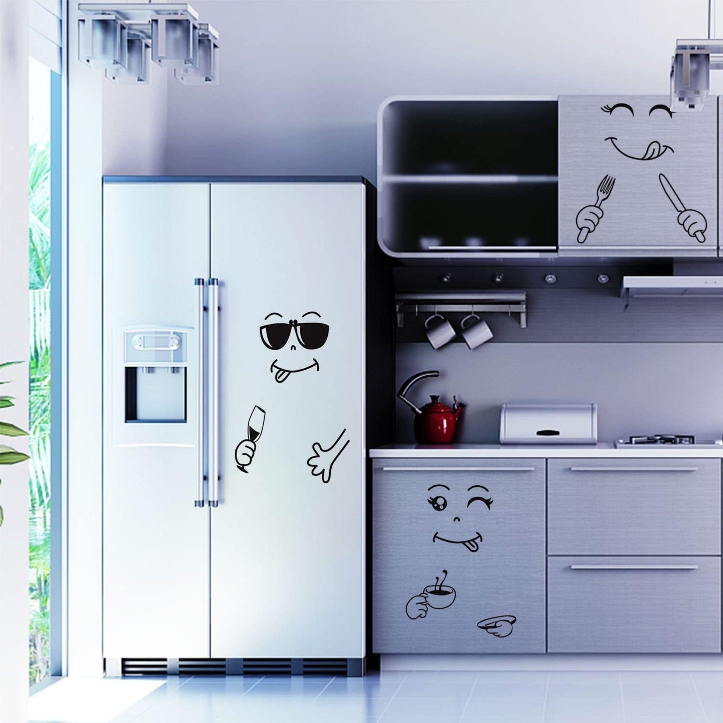 Glass Outside Fridge Decoration Sticker  size 20x28 nc1025