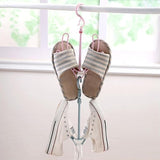 Shoe drying stand | Hanging Racks for Balcony, Cabinet, Cup Board | Hook Racks Organizer (Pink)