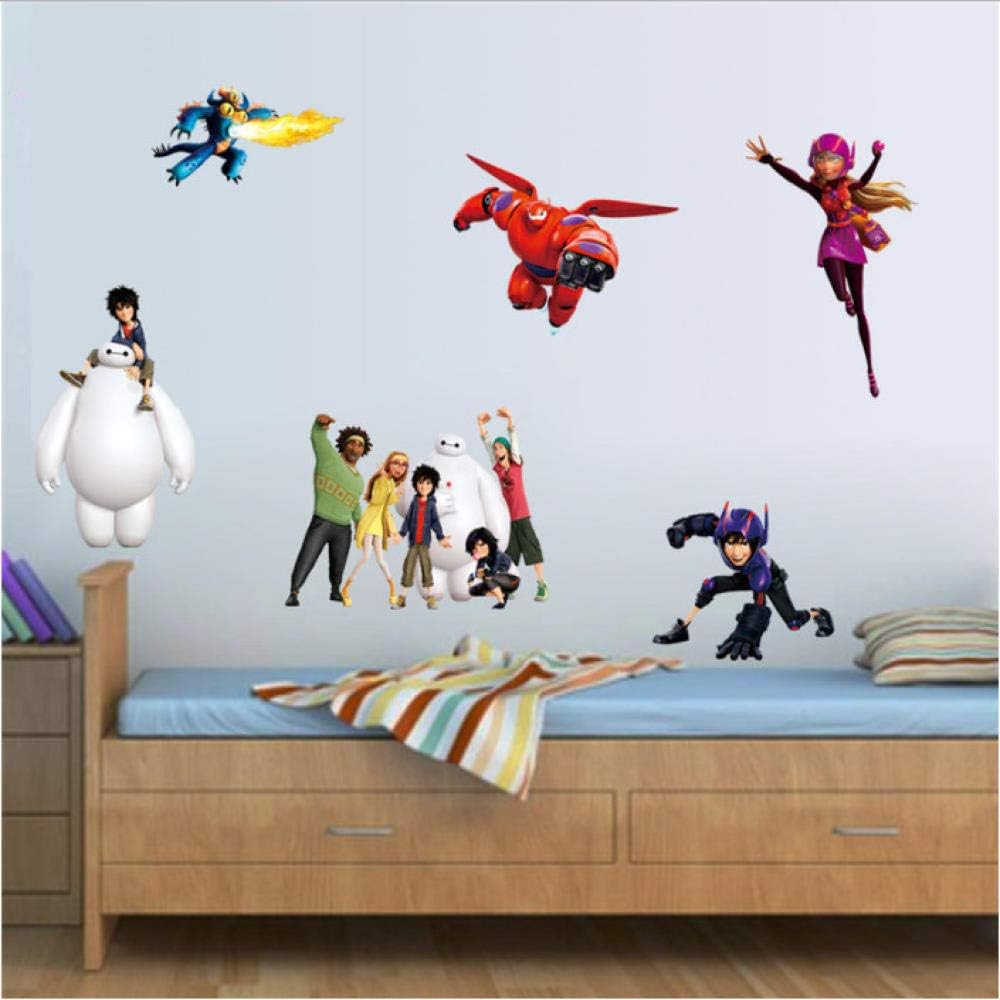 Big Hero Baymax Wall Stickers for Kids Room Home Decoration PVC Walls Decal Cartoon Movie Mural Art 30 * 90Cm