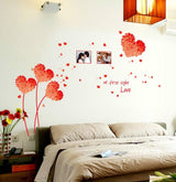 BIBITIME at First Sight Love Valentines Day Photo Frame Wall Stickers Couple Lovers Bedroom Heart Flower Picture Frame Vinyl Decal for Living Room size 50x70 ay7176e