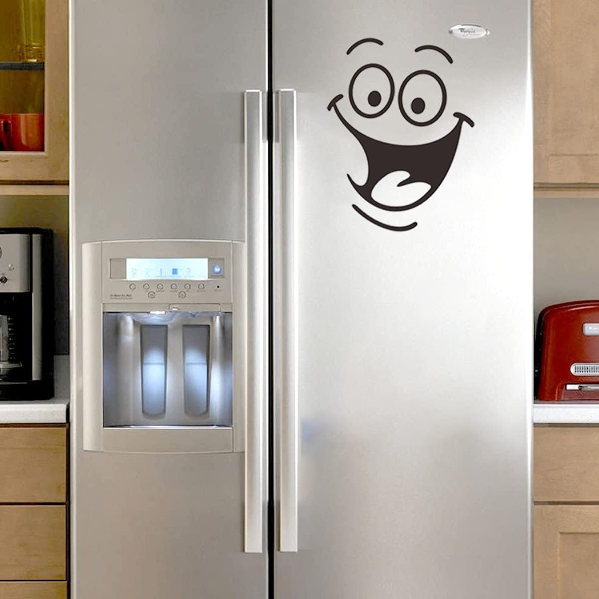 Toilet Sticker, Toilet Lid Sticker with Smiley Face PVC Waterproof Sticker Toilet Funny Cartoon Toilet Removable DIY Sticker for Bathroom, Kitchen, Wall Sticker 15x20cm nc105