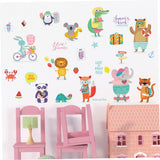 Toyvian Lot De 2 Autocollants Muraux Décoratifs En Pvc Faciles À Installer Et À Retirer Motif Animalier Pour D'enfant size 50x70 sk7151