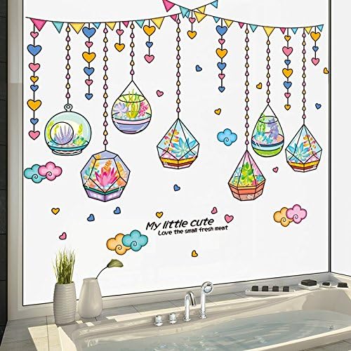 Home Find Succulent Plants Wall Decors Geometric Figure Polyhedron Creative Crystal Bottles Pendants Stickers Pot Flowers Decal Living Room Bedroom Nursery Murals Decoration size 50x70 xls7132
