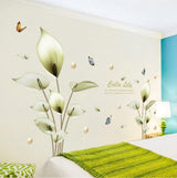 Calla Lily Wall Sticker Bedroom Removable Decorative Sticker  size 60x90 Xl8392