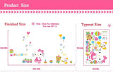 Crystal Kids Hello Kitty Children's Room Decoration Gift Wall Decor Self-Adhesive PVC Wall Sticker size 60x90 xl8027