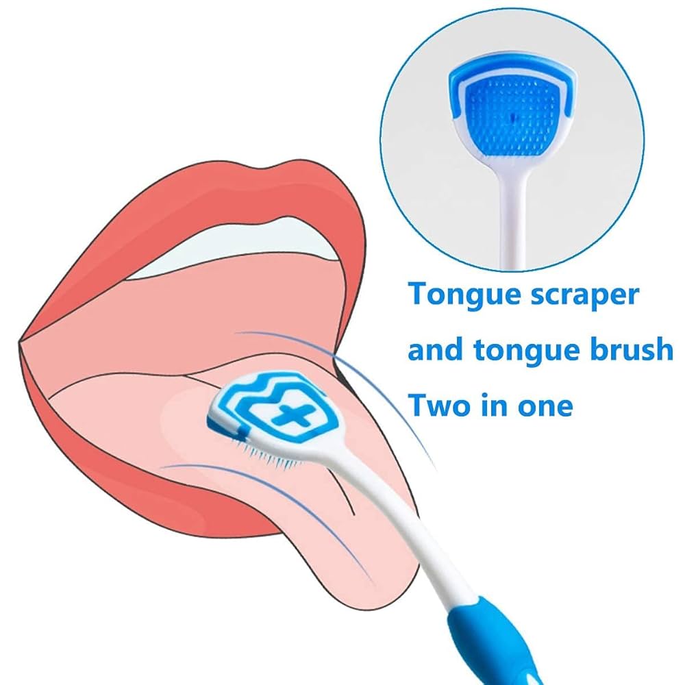 Tongue Cleaner Brush with Soft Silicone Bristles – Oral Hygiene Tool for Fresh Breath &amp; Bacteria Removal -  Tongue Cleaner - Tongue Scraper - Bad Breath Remover - Random Color