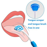 Tongue Cleaner Brush with Soft Silicone Bristles – Oral Hygiene Tool for Fresh Breath &amp; Bacteria Removal -  Tongue Cleaner - Tongue Scraper - Bad Breath Remover - Random Color