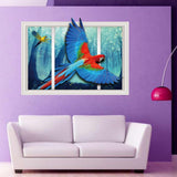 3D wall sticker parrot children's room  wall sticker Xh9227