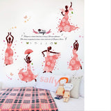Tango Girl Dance Room Wall Stickers size 60x90 sk9327