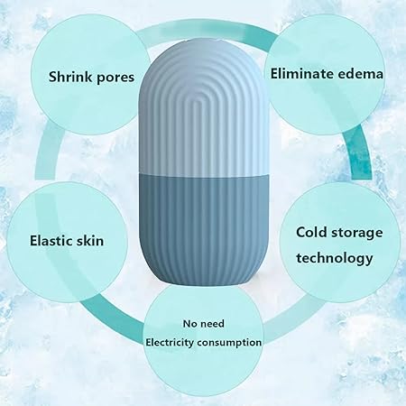 Ice Face Roller Comfortable to Grip Skin Care Beauty Ice Face Roller Mold- (Random Color)