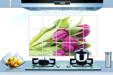 Kitchen Oil Proof Wall Sticker Heat Resistant Waterproof Self Adhesive Backsplash Cover for Kitchen Wall Protection