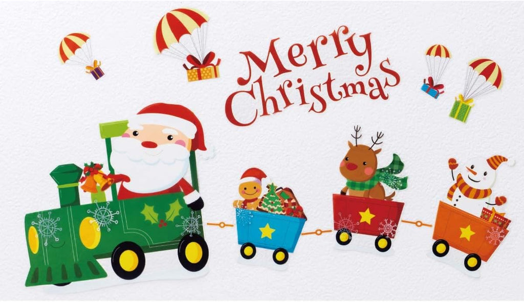 Sks6037 Wall Sticker Train Tree & Character [Christmas Window Miscellaneous Goods Sticker Window