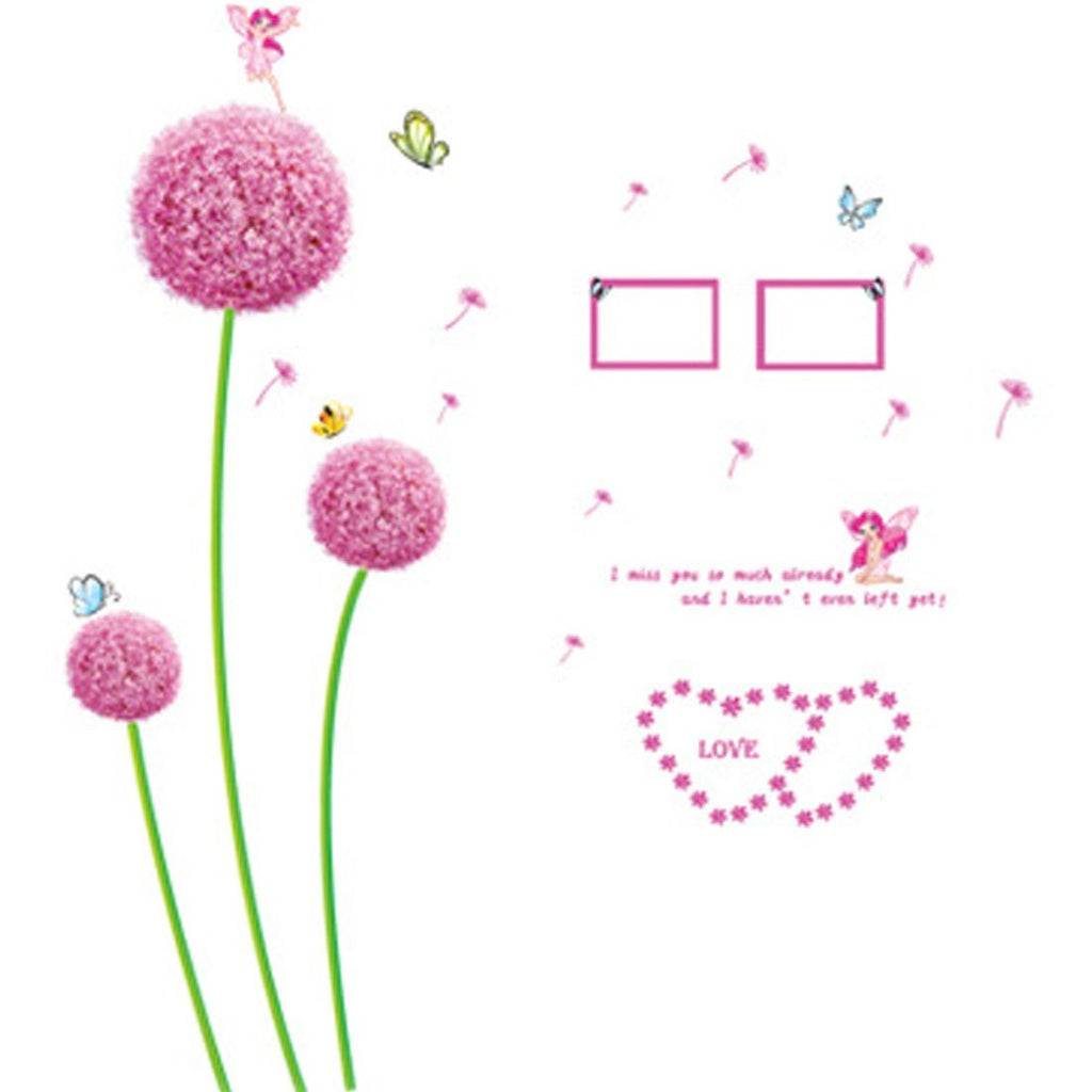 BIG BOOM® Flower Dandelion Butterfly DIY Removable Wall Sticker Decal Wallpaper