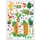 Sk7066 kuke Wall Stickers Colorful Flowers Plants Pattern Sofa Stairs Decorative Painting Transparent Film Stickers