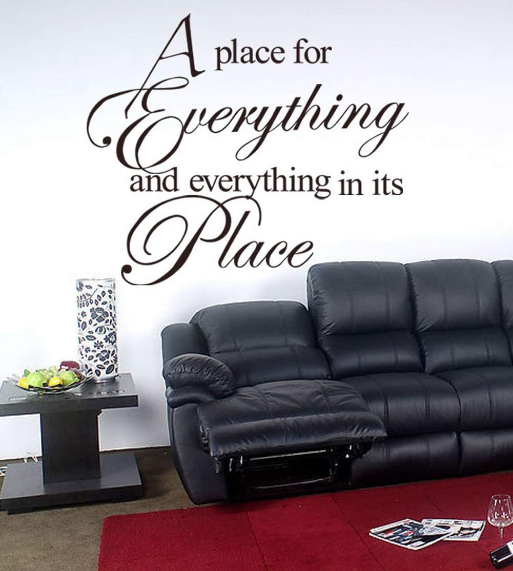 AWSN Inspirational motivational Lettering quotes Wall Decor for Women Boys Girls Kids Living Room bedroom Playroom Nursery Room Wall Stickers Decoration- A Place for Everything and Everything size 50x70 dm350029
