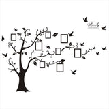 Photo Frame Tree Wall Art Stickers Vinyl Decals Home Decor Sticker Home Decor Removable, black size150x225 zy94ab