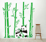 PVC Cute Cartoon Panda Bamboos Decor Wall Stickers Art Decal Removable For Children's Room Decor Bedroom Sitting Room Sofa TV Background By Kamay's CJM7169