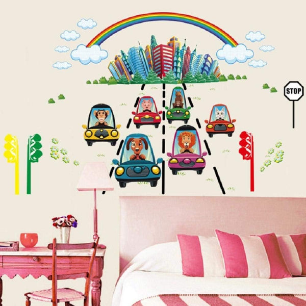Sk7046 Cartoon Aanimal Car Wall Sticker