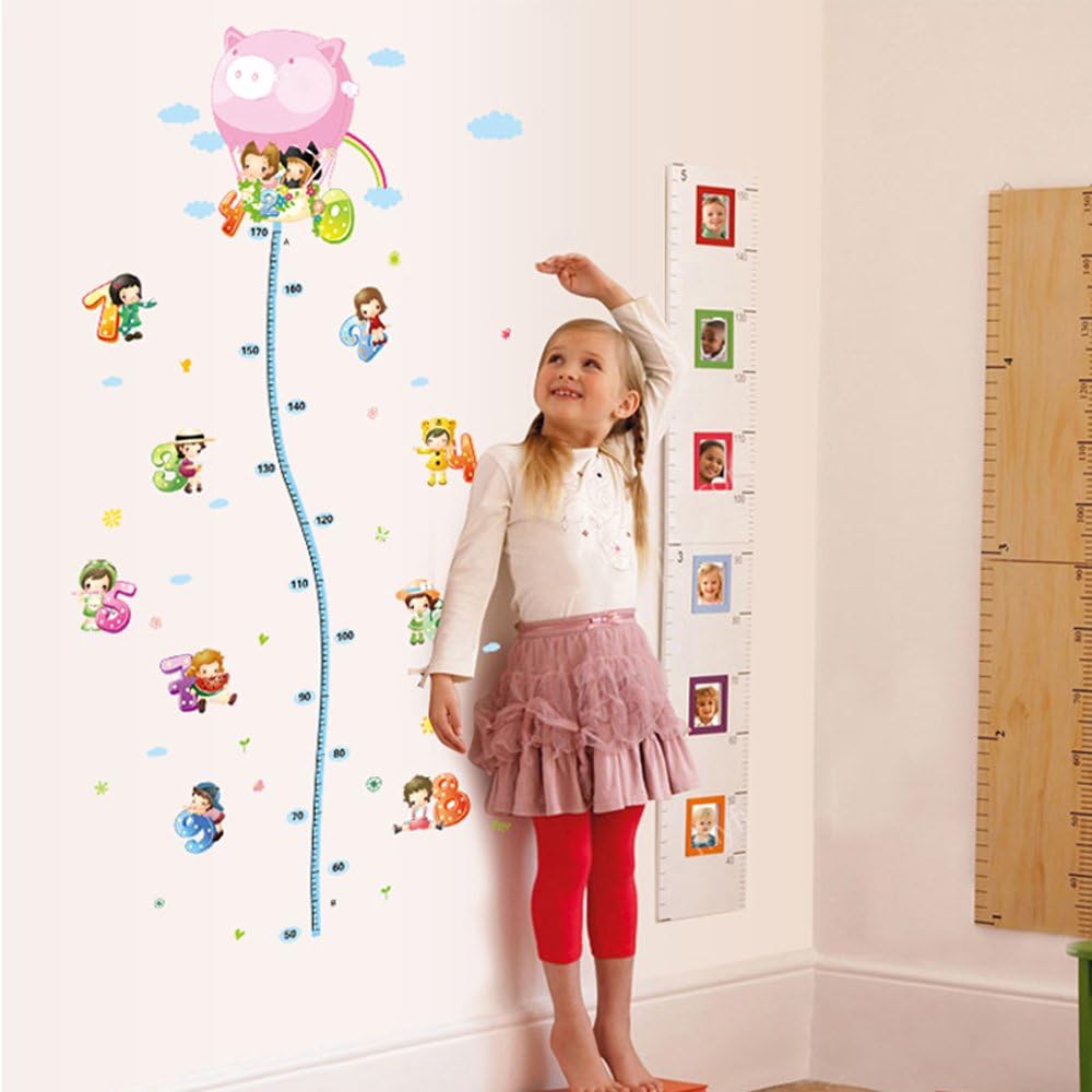 ELECTROPRIME Boy Girl Growth Height Measure Chart Print Wall Sticker DIY Wallpaper size 50x 70 ay7100