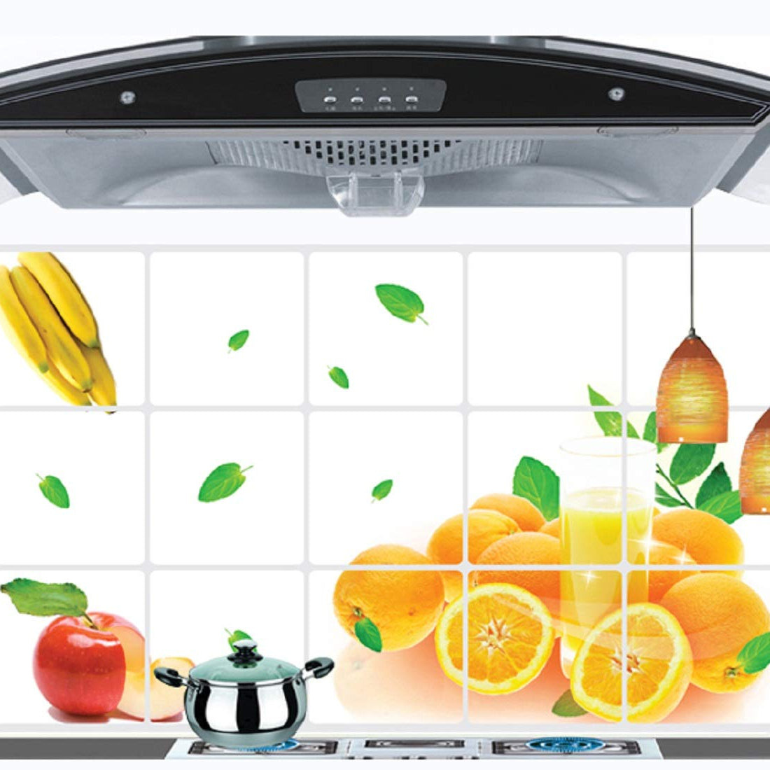 Kitchen Oil Proof Wall Sticker Heat Resistant Waterproof Self Adhesive Backsplash Cover for Kitchen Wall Protection