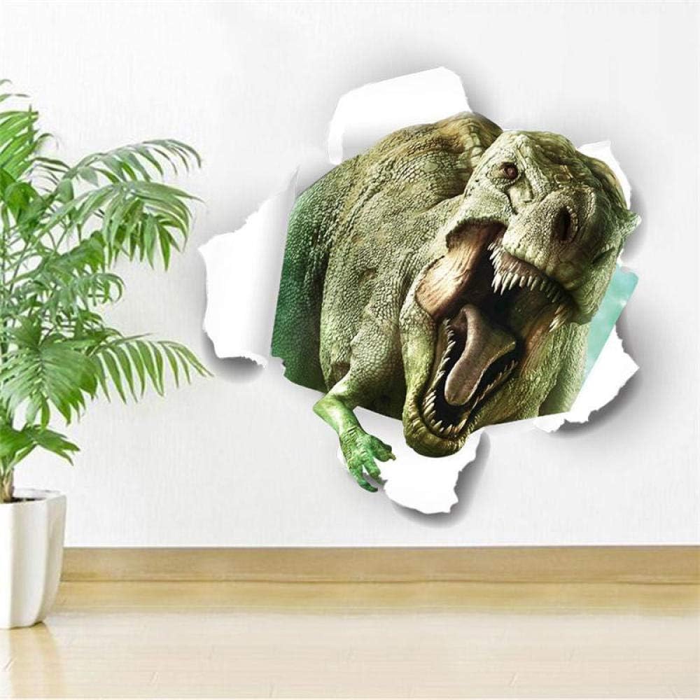Wall Sticker 3D hole cartoon movie Dinosaur ComiWall Sticker 3D hole cartoon movie Dinosaur Coming in boy kids fans love gift decal wall sticker home decoration stickers 50x50  ncx008