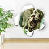 Wall Sticker 3D hole cartoon movie Dinosaur ComiWall Sticker 3D hole cartoon movie Dinosaur Coming in boy kids fans love gift decal wall sticker home decoration stickers 50x50  ncx008