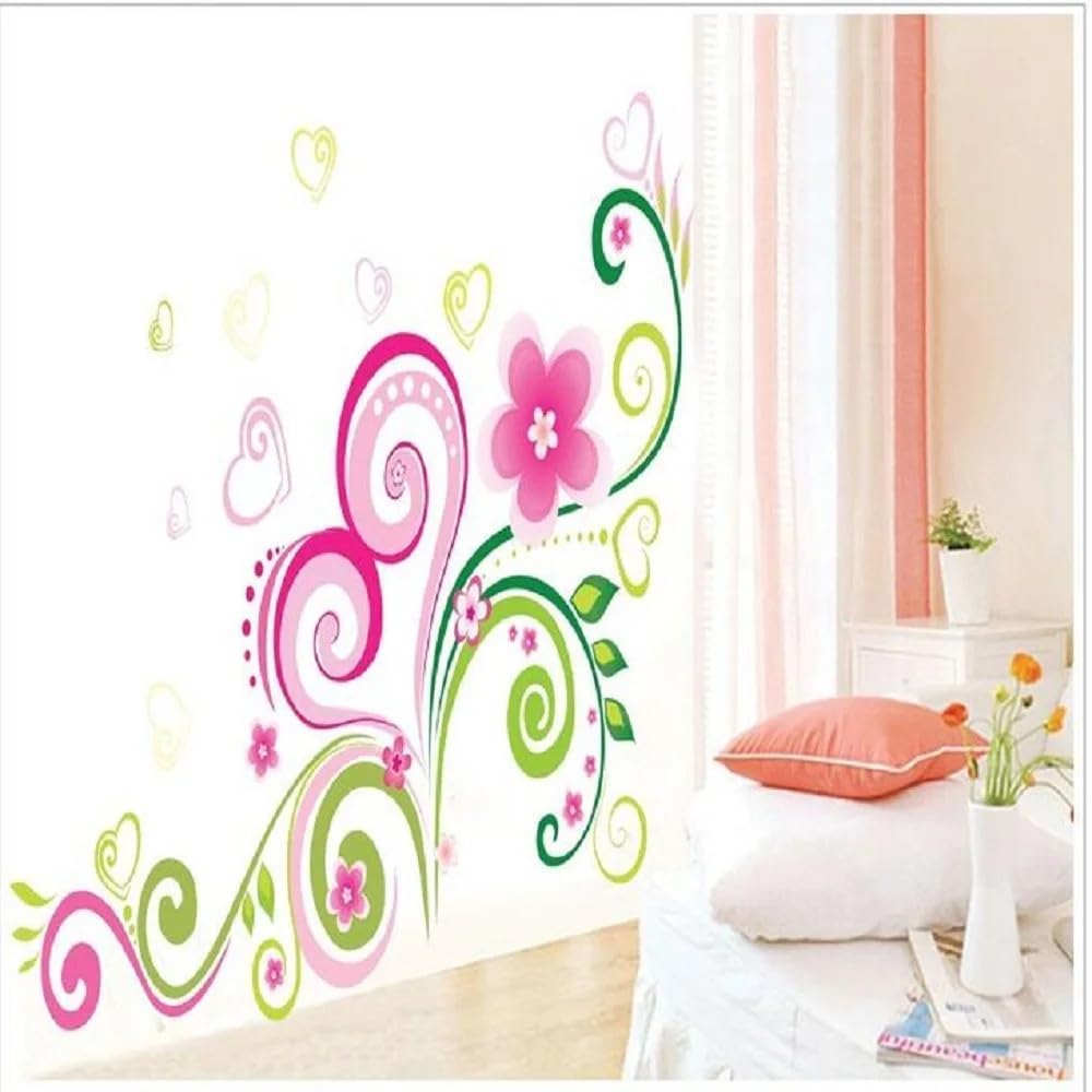 New 2024 Lp Xy8006 DIY Wall Sticker, Stickers Living Room Bedroom Sofa Backdrop Fantasy Flower Wall Stickers Decal Decoration Products Accessories