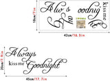 KDHeart 45 x 20 cm Always Kiss Me Goodnight Wall Sticker