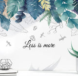 SENGTER Tropical Leaves Wall Decals Removable Jungle Green Palms Tree Plant Wall Stickers for Living Room Kids Room Bedroom Playroom Decor size 50x120 ht94012