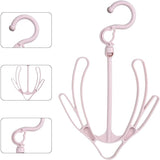 Shoe drying stand | Hanging Racks for Balcony, Cabinet, Cup Board | Hook Racks Organizer (Pink)