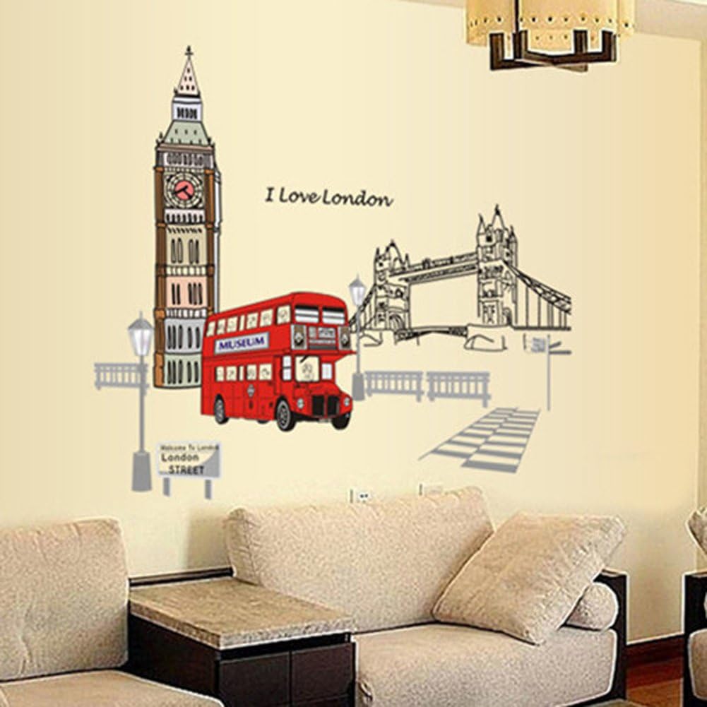 London Tower Bridge Street Bus Removable Wall Sticker  CC6911