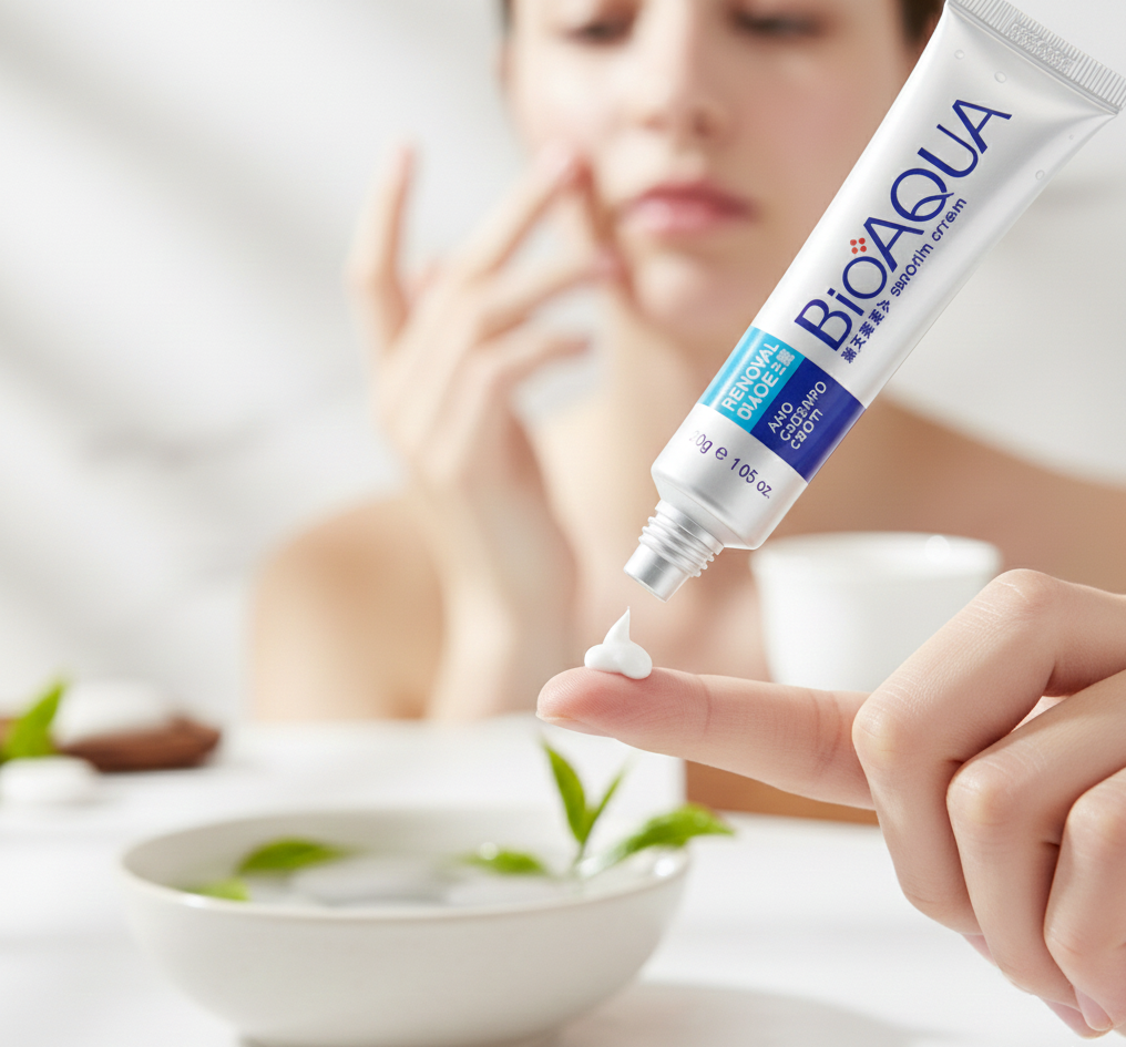 BIOAQUA Pure Skin Acne Removal & Anti-Wrinkle Cream – Fast Action Formula for Pimples, Scars, Fine Lines & Smooth Clear Skin (30g)