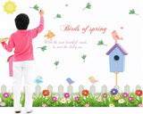 Cartoon Butterfly Flower Wall Stickers for Picture Frames Height Measurements Removable Wallpaper size 50x70 sk7008