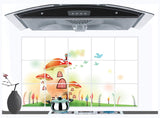 Kitchen Oil Proof Wall Sticker Heat Resistant Waterproof Self Adhesive Backsplash Cover for Kitchen Wall Protection