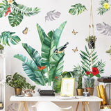 Greenery Leaves Wall Stickers Green Plants Wall Stickers Living Room Bedroom Office Wall Decoration size 60x90 nc023